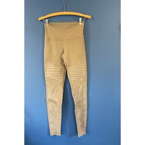 Alo Yoga Moto High-Rise Leggings Size Small Color Olive Green